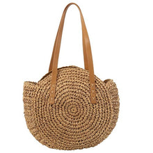 Charger l'image dans la galerie, sac en rotin tendance marron beige sac de plage be cover