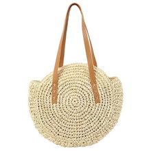 Charger l'image dans la galerie, sac en rotin tendance marron blanc sac de plage be cover
