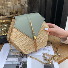 Charger l'image dans la galerie, sac a main rotin delux paille écologique vert becover