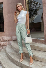 Carregar imagem para a galeria, pantalon  vert slim coupe droite large legging elegant chic sexy coktail soiree be cover