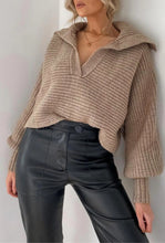 Charger l'image dans la galerie, pull beige sweater automne hiver chaud coton nylon chic tendance fashion be cover