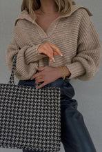 Charger l'image dans la galerie, pull beige sweater automne hiver chaud coton nylon chic tendance fashion be cover