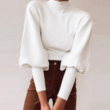 Charger l'image dans la galerie, pull blanc sweater automne hiver chaud coton polyester chic tendance fashion be cover