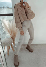 Charger l'image dans la galerie, pull beige sweater automne hiver chaud coton nylon chic tendance fashion be cover