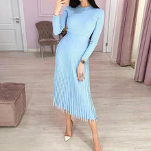 Charger l'image dans la galerie, robe longue rose manches longues rose coton automne tendance sexy fashion becover