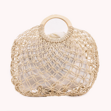 Carregar imagem para a galeria, sac en rotin tendance marron beige sac de plage be cover