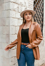 Charger l'image dans la galerie, veste cuir grande taille cardigan automne hiver chaud coton polyester chic tendance fashion be cover
