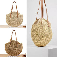 Upload image to gallery, sac en rotin tendance marron beige sac de plage be cover
