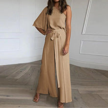 Upload image to gallery, combinaison pantalon modèle magnolia beige-soirée cocktail décontracté chic élégant be cover
