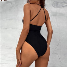 Carregar imagem para a galeria, maillot de bain playa paraiso une piece noir sable mer cocktail vacance sexy tendance
