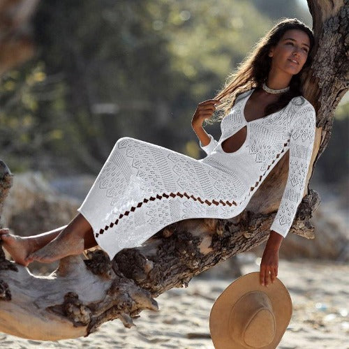 paréo robe de plage soleil vacance été noir ile blanc piscine be cover