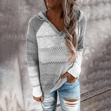 Charger l&#39;image dans la galerie, pull capuche sweater automne hiver chaud coton polyester chic tendance fashion.
