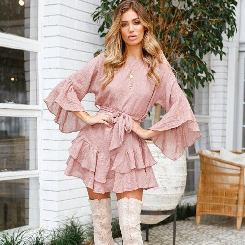 robe longue courte robe de cocktail robe de soiréeété plage légère coton polyester 