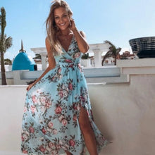 Upload image to gallery, robe longue été plage légère coton polyester fleur
