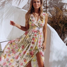 Upload image to gallery, robe longue été plage légère coton polyester fleur
