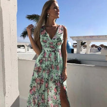 Upload image to gallery, robe longue été plage légère coton polyester fleur
