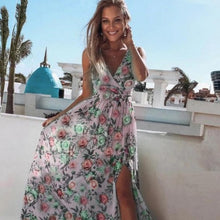 Upload image to gallery, robe longue été plage légère coton polyester fleur
