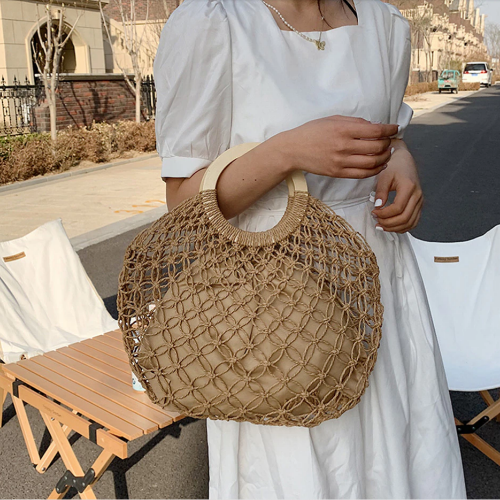 sac en rotin tendance marron beige sac de plage be cover